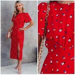 NWOT SUGARLIPS Mon Cheri Bloom Floral Midi Dress Size 2X